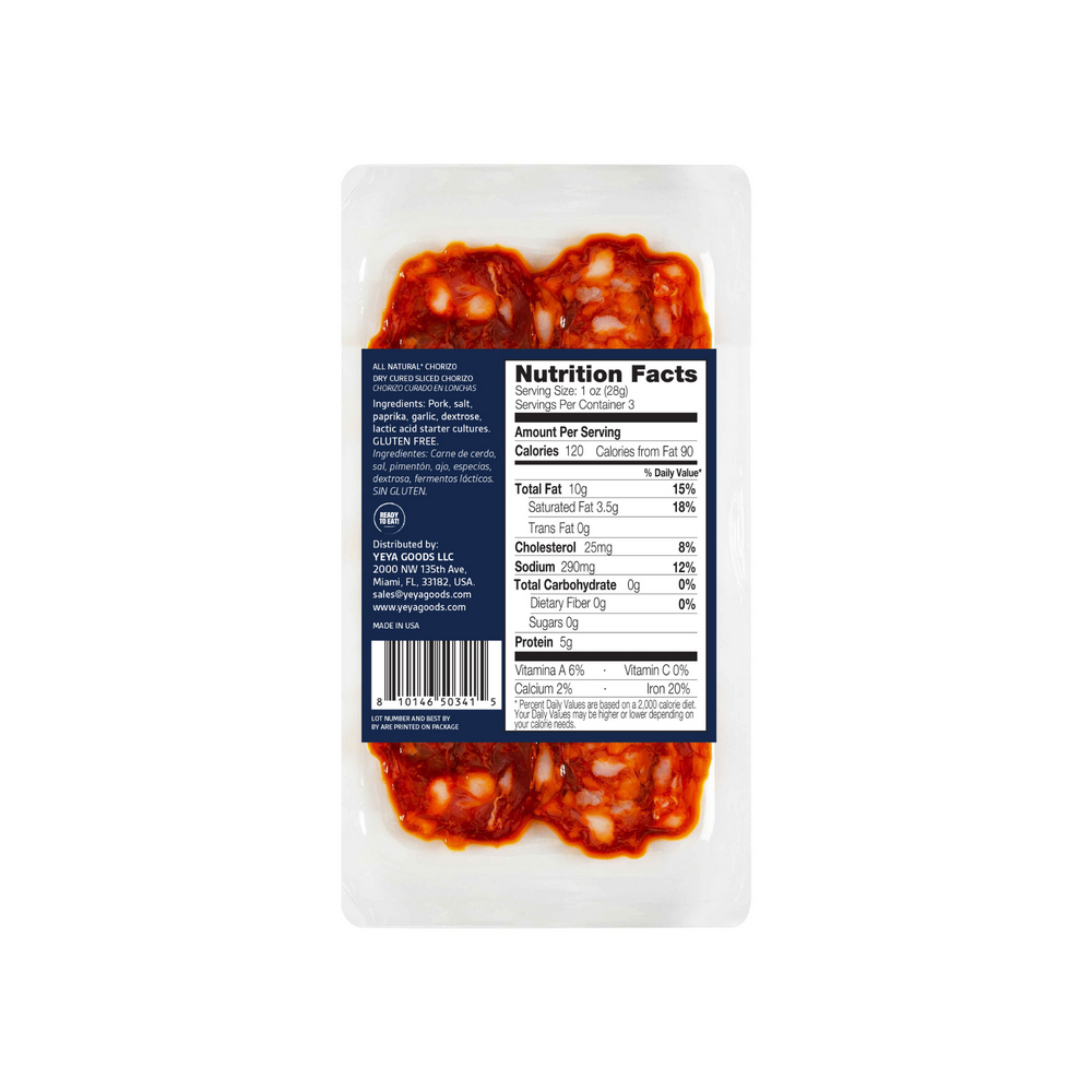 Chorizo Curado en lonchas YEYA (85 g / 3 oz) - Miniatura 2