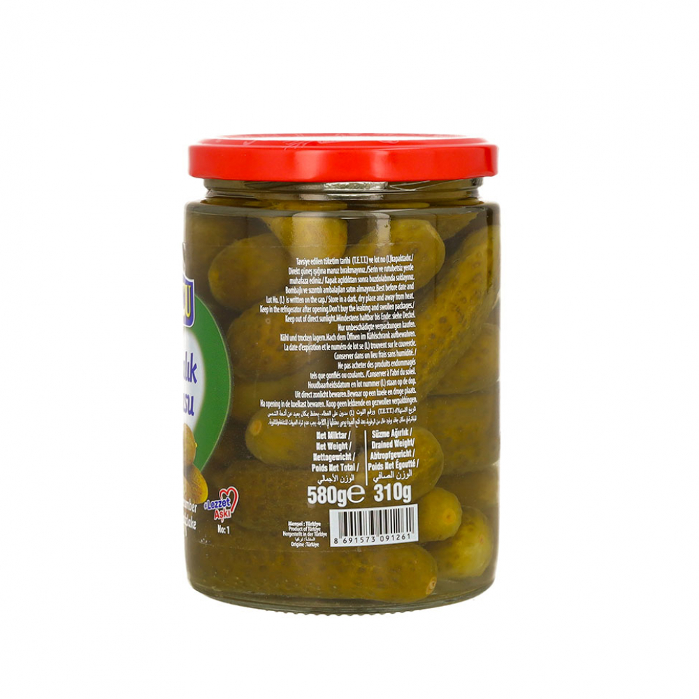 Pepinillos encurtidos Burcu (580 g / 1.28 lb) - Miniatura 2