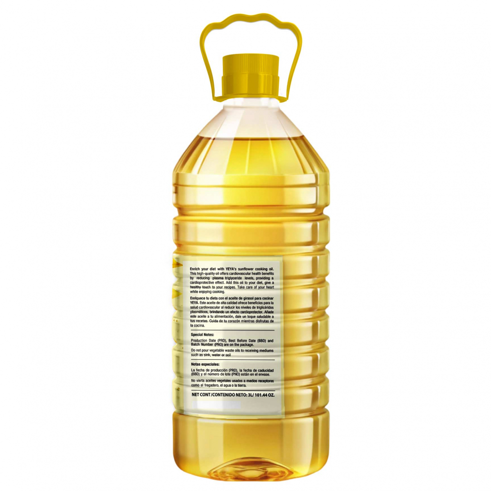 Aceite de girasol YEYA (3 L) - Miniatura 3
