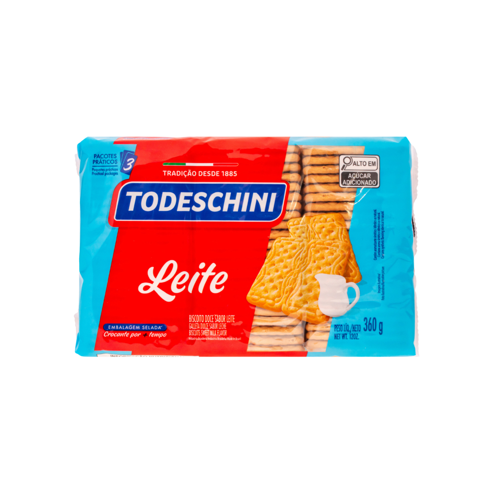 Combo de Galletas de maicena Todeschini (360 g / 12.7 oz) + Galletas de leche Todeschini ( 360 g/ 12 oz) + Galletas Maria Todeschini (360 g / 12.7 oz) - Miniatura 2