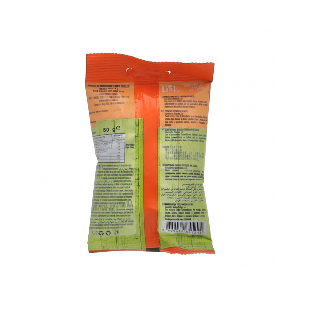 Pistacho asado y salado List Nuts (50 g / 1.76 oz) - Miniatura 2