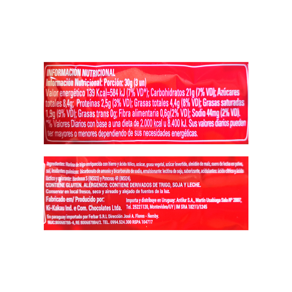 Galletas rellenas sabor frutilla Fofinho Ki-Kakau (110 g / 3.9 oz) - Miniatura 4