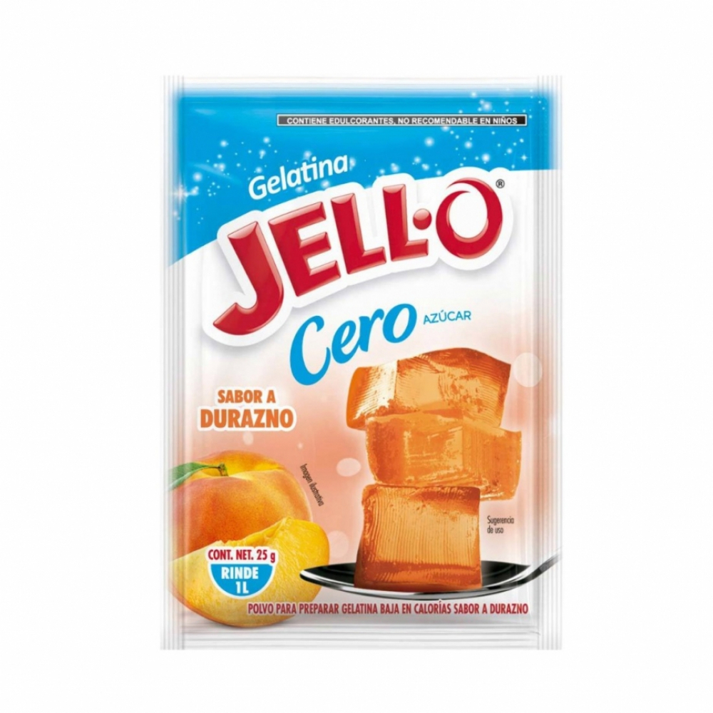 Gelatina sabor durazno cero azúcar Jell-O (25 g) - Miniatura 2