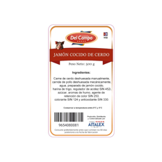 Jamón cocido de cerdo Alimentos del Campo (500 g / 1.1 lb) - Miniatura 2