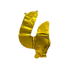 Globo dorado número 4 de 16 pulgadas Balloon - Miniatura 2