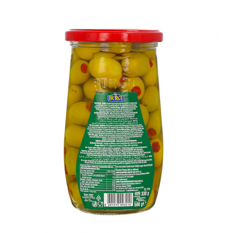 Aceitunas verdes rellenas de pimiento Burcu (580 g / 1.28 lb) - Miniatura 2