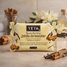 Jabón de tocador con aroma a vainilla-canela YEYA ( 150 x 75 g / 2.7 oz) - Miniatura 3