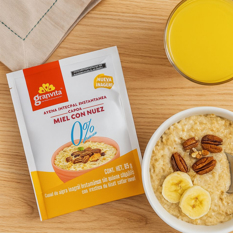 Avena integral instantánea sabor miel con nuez Granvita (35 g / 1.23 oz) - Miniatura 5