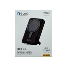 Batería portátil magnética power bank negra 10000 mAh Nebro WB-072 - Miniatura 3