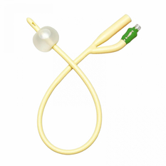 2-way latex foley catheter with elastomeric silicone coating