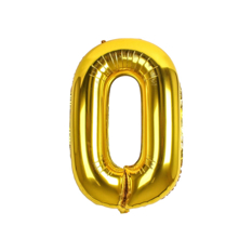 Globo dorado Número 0 Balloon (16 pulgadas) - Miniatura 4