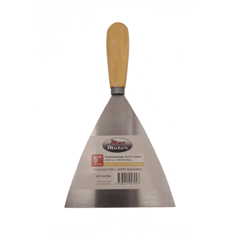 Espátula profesional 5¨ de acero inoxidable con mango de madera Max Motor - Miniatura 2