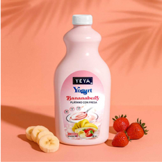Yogurt de plátano y fresa con probióticos YEYA (1.54 L) - Miniatura 5