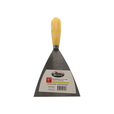 Espátula profesional 5¨ de acero inoxidable con mango de madera Max Motor - Miniatura 3