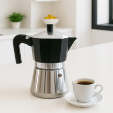 Cafetera clásica de inducción negra de 6 tazas Eone MK-6T - Miniatura 2