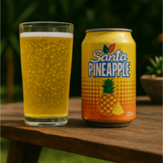 Refresco gaseado de piña Santa ( 12 x 330 ml ) - Miniatura 4
