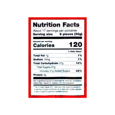 Caramelos masticable relleno y confitado sabor fresa Tribala Peccin (500 g / 1.1 lb) - Miniatura 5