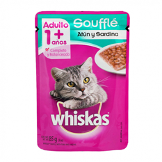 Comida para gatos adultos soufflé de atún y sardina Whiskas (85 g / 2.99 oz) - Miniatura 2