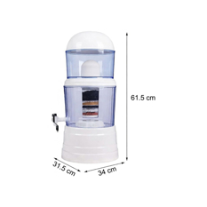 Purificador de agua por gravedad transparente de 16 L TATO KL208 - Miniatura 2