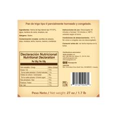 Pan tortuga artesanal congelado YEYA (771 g / 1.7 lb) - Miniatura 2