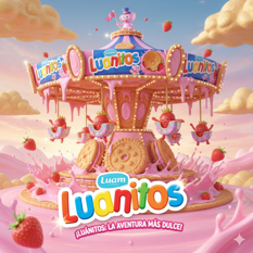 Galletas rellenas sabor fresa Luanitos Luam (110 g / 3.8 oz) - Miniatura 4