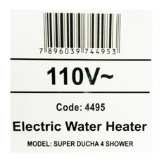 Ducha eléctrica modelo Super Ducha Quattro Fame -110 V - Miniatura 8