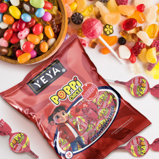 Chupa chupas con relleno de chicle sabor fresa YEYA (600 g / 1.32 lb) - Miniatura 6