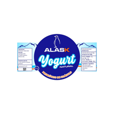 Yogurt probiótico de coágulo sabor natural Alask (1 L) - Miniatura 2
