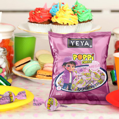 Chupa chupas con relleno de chicle sabor tutti frutti YEYA (600 g / 1.32 lb) - Miniatura 6