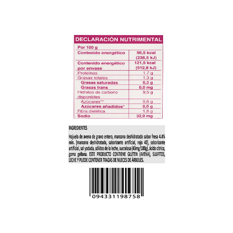 Avena integral instantánea sin azúcar sabor fresa con crema Granvita (35 g / 1.23 oz) - Miniatura 2