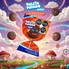 Mini paleta payaso de malvavisco con cobertura sabor a chocolate y gomitas Ricolino (25 g) - Miniatura 5