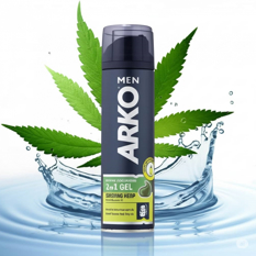 Gel para afeitado y limpieza 2 en 1 cáñamo calmante Arko (200 ml) - Miniatura 4