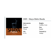 Vino blanco verdejo Shaya Habis (750 ml) - Miniatura 2