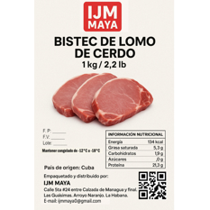 Bistec de lomo de cerdo IJM Maya (1 kg / 2.2 lb) - Miniatura 3
