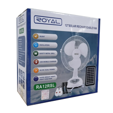 Ventilador blanco recargable 12" Royal RA12RSL - Miniatura 3