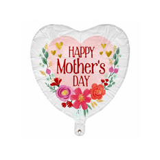 Globo en forma de corazón con cartel de Happy mother´s day Balloon (17 pulgadas) - Miniatura 3