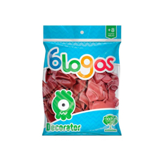 Paquete de globos rojo cereza Blogos Decorator (30 U) - Miniatura 3