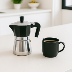 Cafetera clásica de inducción negra de 3 tazas Eone MK-3T - Miniatura 2