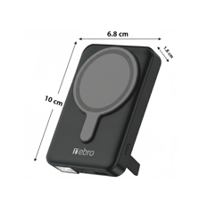 Batería portátil magnética power bank negra 10000 mAh Nebro WB-072 - Miniatura 2