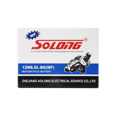 Batería para motocicleta 12N6.5L-BS-MF 12V 6Ah Solong - Miniatura 3