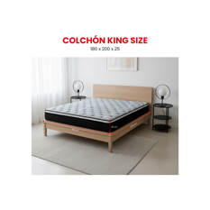 Colchón de muelles king size Color a full 180 cm x 200 cm x 25 cm - Miniatura 2