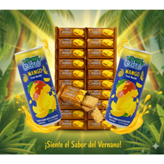 Galletas sándwich con crema sabor a chocolate Cremelo Mrs. Bector's Cremica (440 g / 15.5 oz) + Néctar de fruta sabor mango Tropi Gusto (250 ml) - Miniatura 4