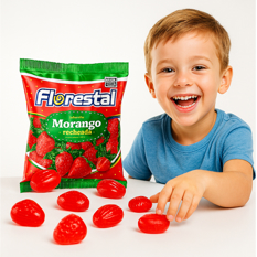 Caramelo con relleno sabor fresa Florestal (500 g / 1.10 lb) - Miniatura 5