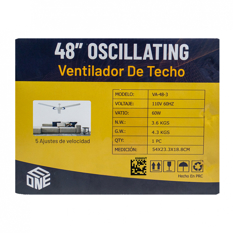 Ventilador de techo de 48" Eone VA-48-3 - Miniatura 6