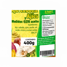 Ajo, cebolla y ajíes molidos con aceite El Roble (400 g / 14.1 oz) - Miniatura 3