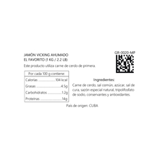 Jamón vicking ahumado El Favorito (1 kg / 2.2 lb) - Miniatura 4