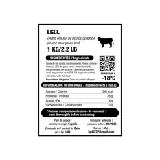 Carne molida de res de segunda LGCL (1 kg / 2.2 lb) - Miniatura 3