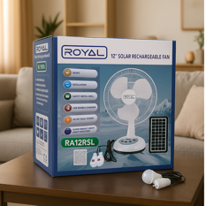 Ventilador blanco recargable 12" Royal RA12RSL - Miniatura 5