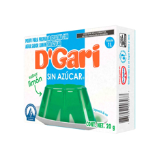 Polvo para preparar gelatina sabor a limón sin azúcar D´Gari (20 g) - Miniatura 5
