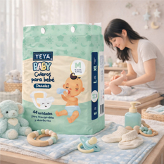 Pañales desechables para bebé talla M YEYA (44 U) - Miniatura 4
